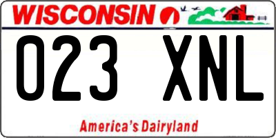WI license plate 023XNL