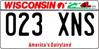 WI license plate 023XNS