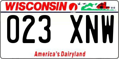 WI license plate 023XNW