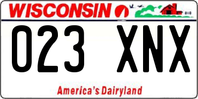 WI license plate 023XNX