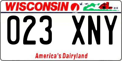 WI license plate 023XNY
