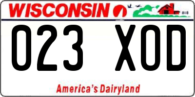 WI license plate 023XOD