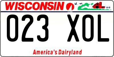 WI license plate 023XOL