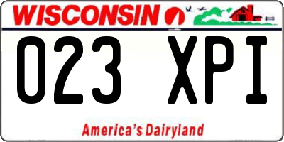 WI license plate 023XPI