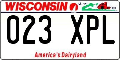 WI license plate 023XPL