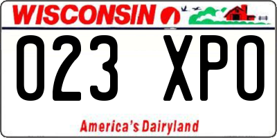 WI license plate 023XPO