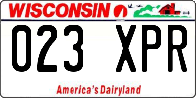 WI license plate 023XPR