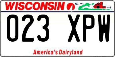 WI license plate 023XPW