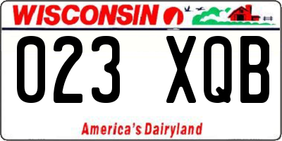 WI license plate 023XQB