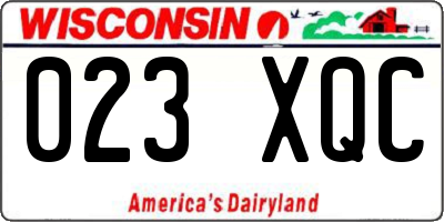 WI license plate 023XQC