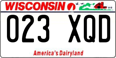 WI license plate 023XQD