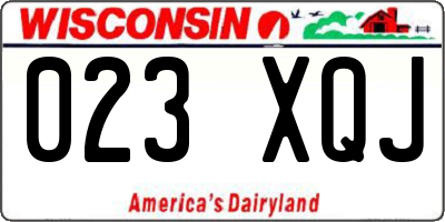 WI license plate 023XQJ