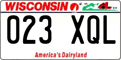 WI license plate 023XQL