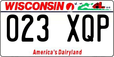 WI license plate 023XQP