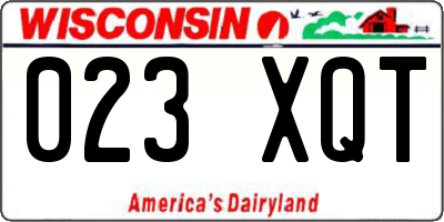 WI license plate 023XQT