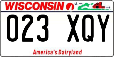 WI license plate 023XQY