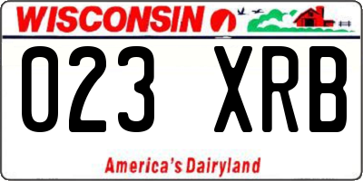 WI license plate 023XRB
