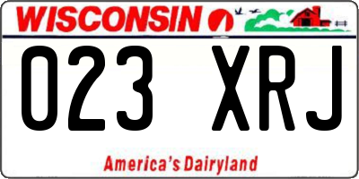 WI license plate 023XRJ