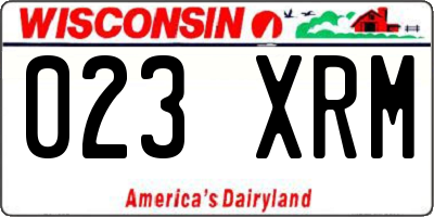 WI license plate 023XRM