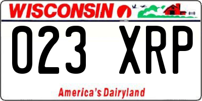 WI license plate 023XRP