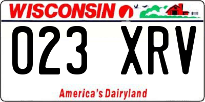 WI license plate 023XRV