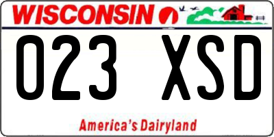 WI license plate 023XSD