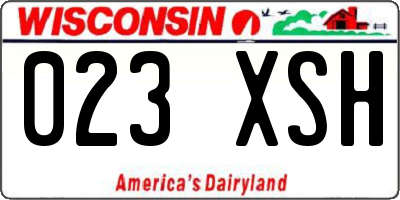 WI license plate 023XSH