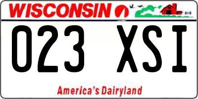 WI license plate 023XSI