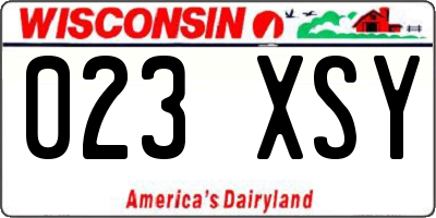 WI license plate 023XSY