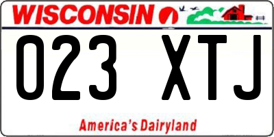 WI license plate 023XTJ