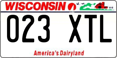 WI license plate 023XTL
