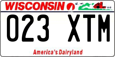 WI license plate 023XTM