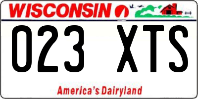 WI license plate 023XTS
