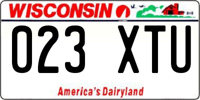 WI license plate 023XTU