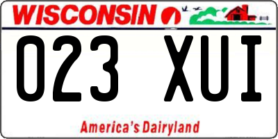 WI license plate 023XUI