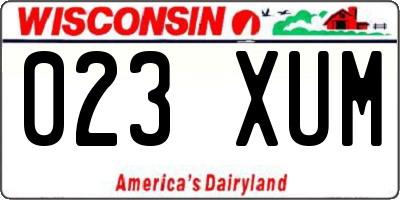 WI license plate 023XUM