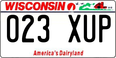 WI license plate 023XUP