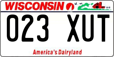 WI license plate 023XUT