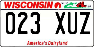 WI license plate 023XUZ
