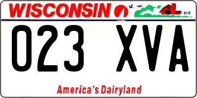 WI license plate 023XVA