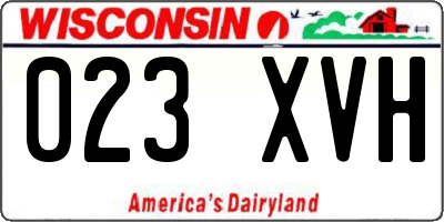 WI license plate 023XVH