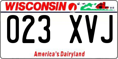 WI license plate 023XVJ