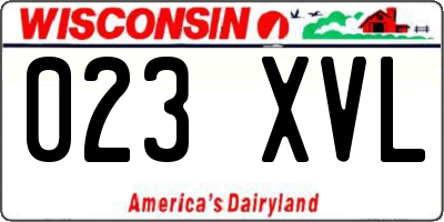 WI license plate 023XVL