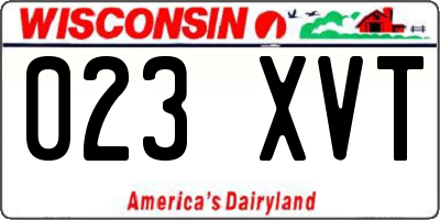 WI license plate 023XVT