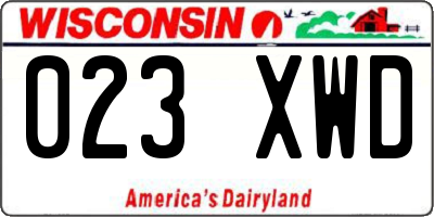WI license plate 023XWD
