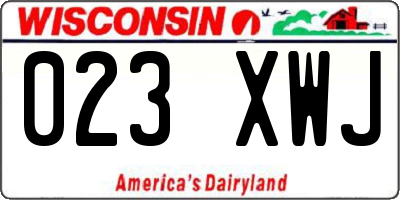 WI license plate 023XWJ
