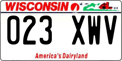 WI license plate 023XWV