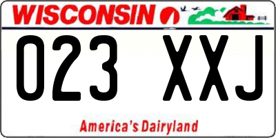 WI license plate 023XXJ
