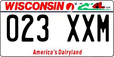 WI license plate 023XXM