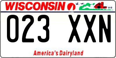 WI license plate 023XXN